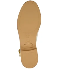 Franco Sarto Sully 2 Leather Pearl Shell Chain Slingback Loafers