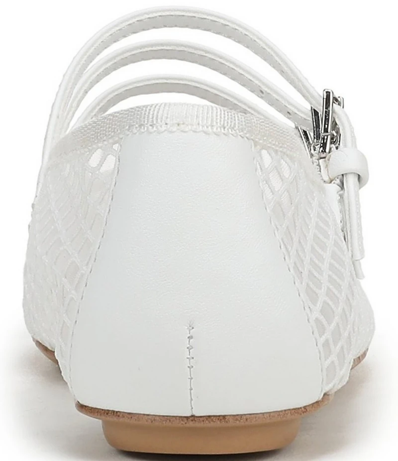 Franco Sarto Tatum Fishnet Mesh Triple Strap Mary Jane Ballet Flats