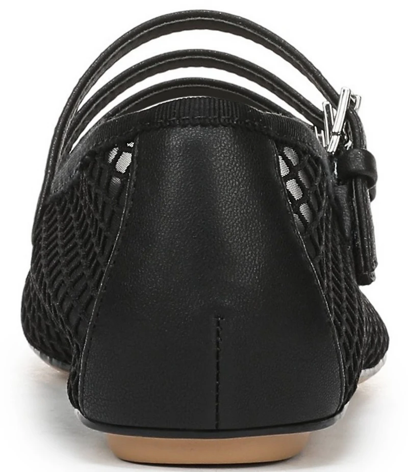Franco Sarto Tatum Fishnet Mesh Triple Strap Mary Jane Ballet Flats