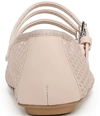 Franco Sarto Tatum Fishnet Mesh Triple Strap Mary Jane Ballet Flats
