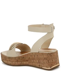 Franco Sarto Taysha Leather Dome Ornamented Platform Wedge Sandals