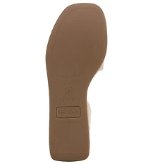 Franco Sarto Taysha Leather Dome Ornamented Platform Wedge Sandals
