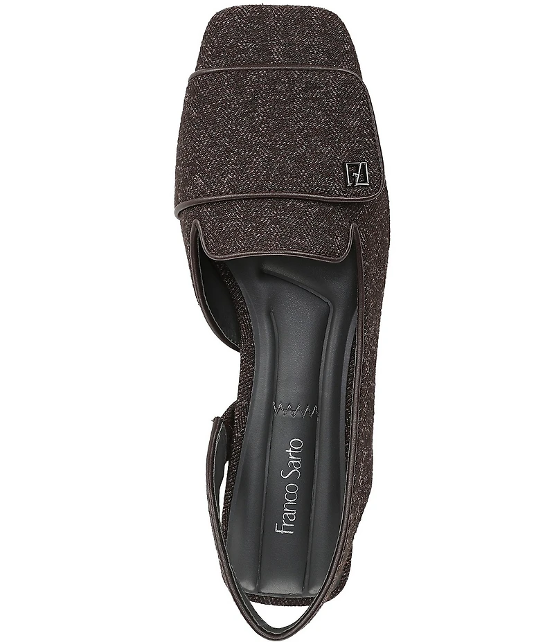 Franco Sarto Teagan 2 Herringbone Fabric Slingback Dress Flats