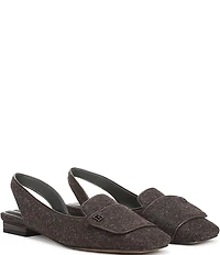 Franco Sarto Teagan 2 Herringbone Fabric Slingback Dress Flats