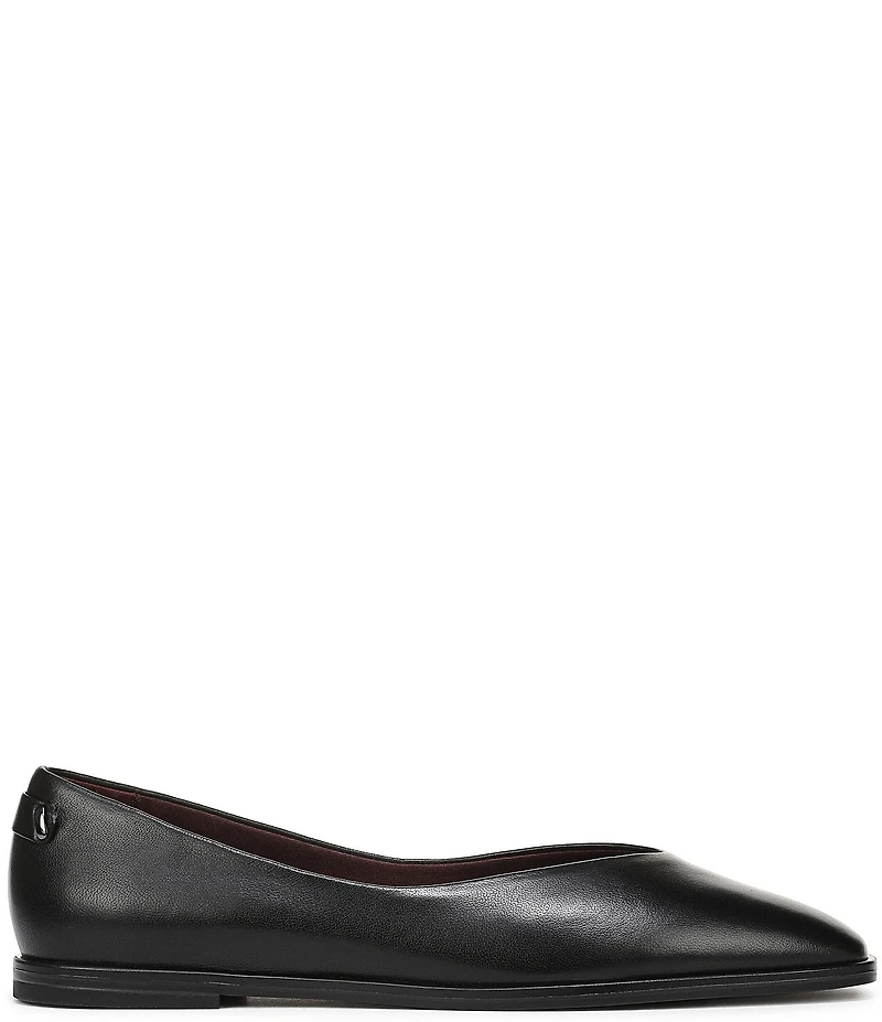 Franco Sarto Tesia Leather High Vamp Square Toe Flats