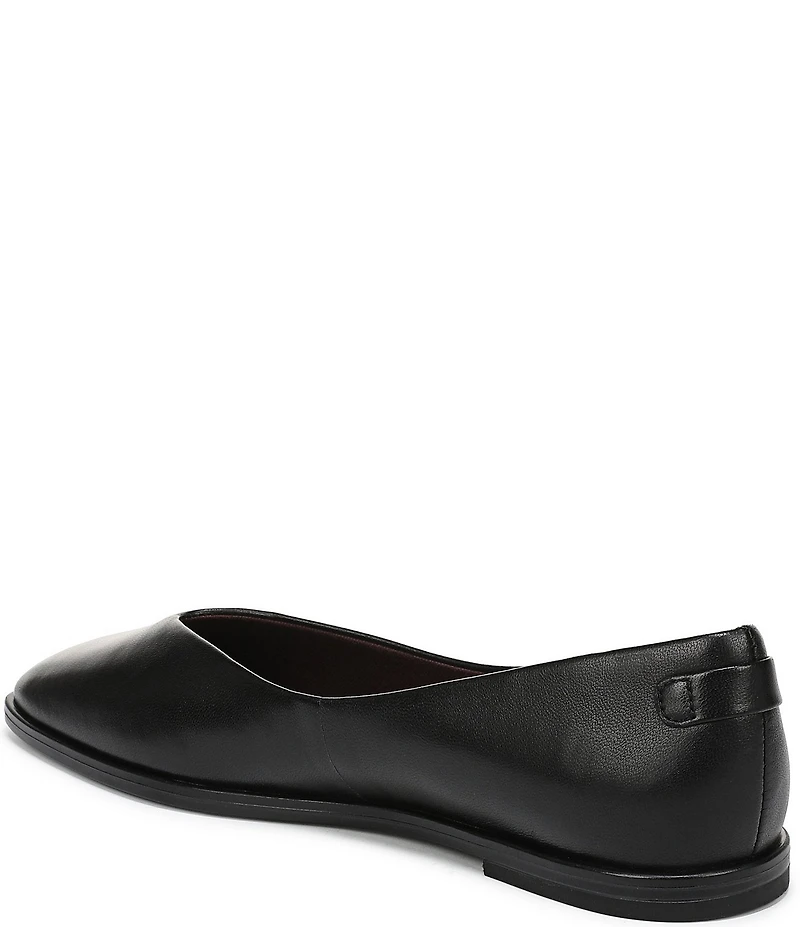 Franco Sarto Tesia Leather High Vamp Square Toe Flats