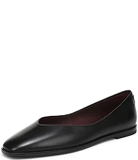 Franco Sarto Tesia Leather High Vamp Square Toe Flats