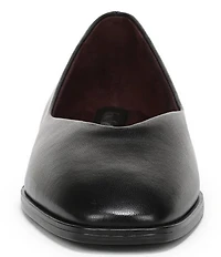 Franco Sarto Tesia Leather High Vamp Square Toe Flats