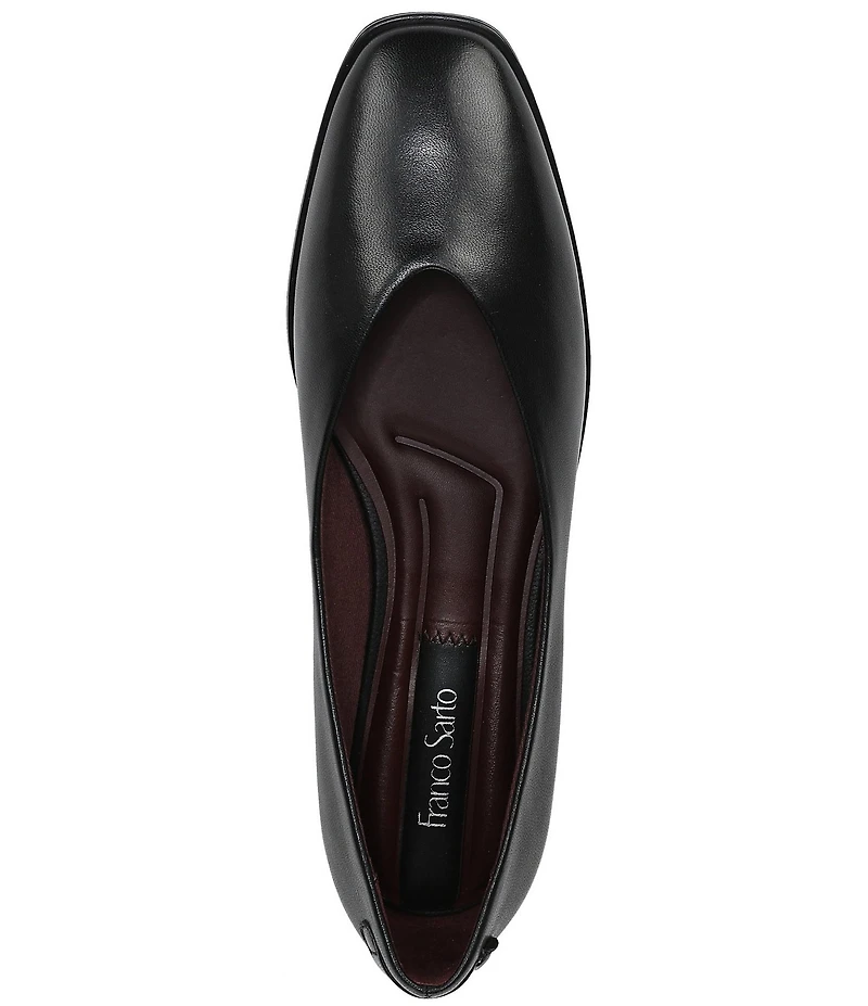 Franco Sarto Tesia Leather High Vamp Square Toe Flats
