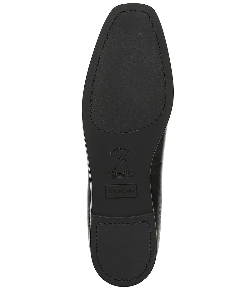 Franco Sarto Tesia Leather High Vamp Square Toe Flats