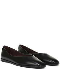 Franco Sarto Tesia Leather High Vamp Square Toe Flats