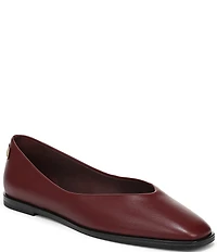 Franco Sarto Tesia Leather High Vamp Square Toe Flats