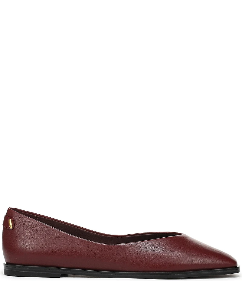 Franco Sarto Tesia Leather High Vamp Square Toe Flats