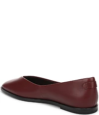 Franco Sarto Tesia Leather High Vamp Square Toe Flats