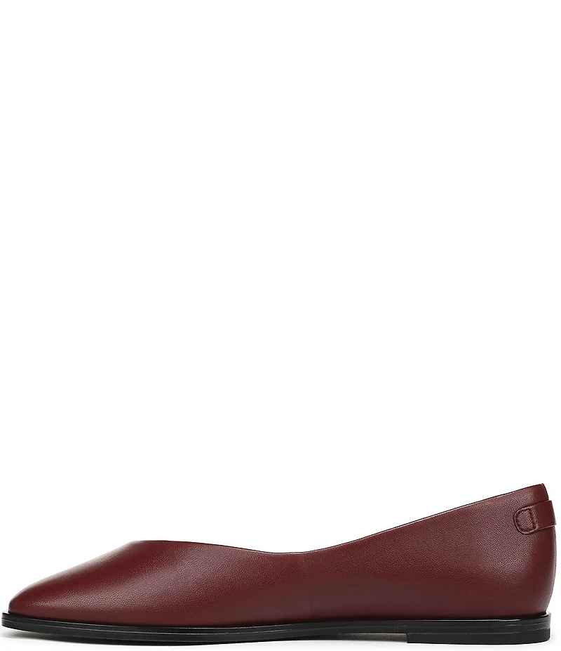 Franco Sarto Tesia Leather High Vamp Square Toe Flats