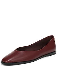 Franco Sarto Tesia Leather High Vamp Square Toe Flats