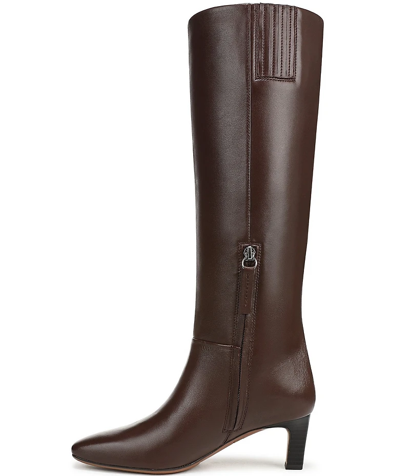 Franco Sarto Timmy Leather Kitten Heel Tall Boots