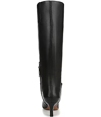 Franco Sarto Timmy Leather Kitten Heel Tall Boots