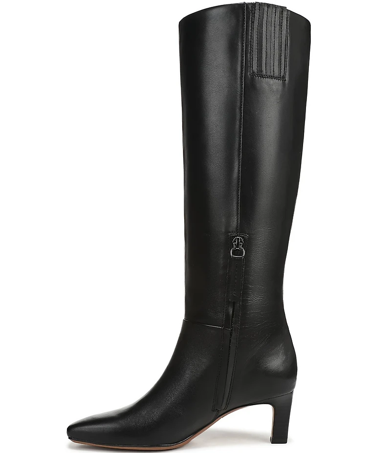 Franco Sarto Timmy Leather Kitten Heel Tall Boots