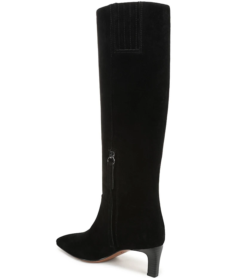 Franco Sarto Timmy Suede Kitten Heel Tall Boots