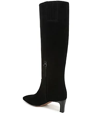 Franco Sarto Timmy Suede Kitten Heel Tall Boots