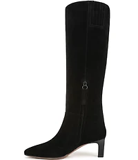 Franco Sarto Timmy Suede Kitten Heel Tall Boots