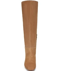 Franco Sarto Timmy Suede Kitten Heel Tall Boots