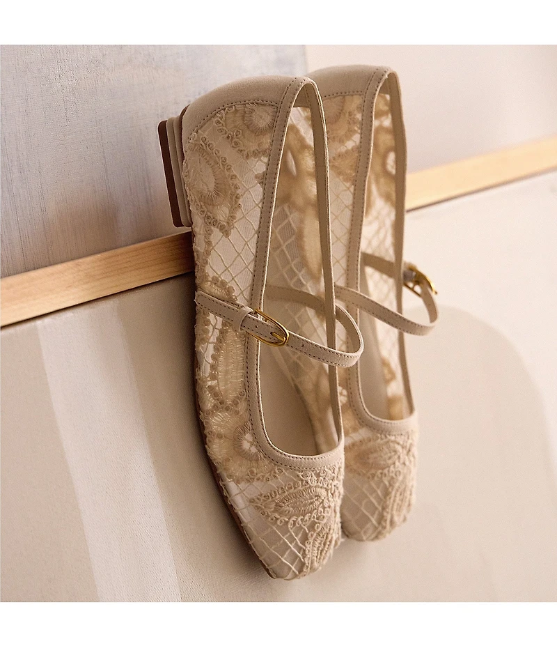 Franco Sarto Tinsley 2 Lace Mary Jane Flats