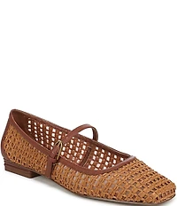 Franco Sarto Tinsley 2 Woven Raffia Square Toe Mary Jane Flats