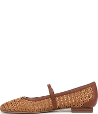 Franco Sarto Tinsley 2 Woven Raffia Square Toe Mary Jane Flats