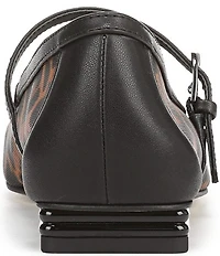 Franco Sarto Tinsley 7 Leopard Print Mesh Square Toe Mary Jane Flats