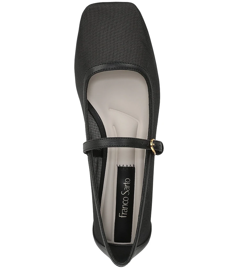 Franco Sarto Tinsley 7 Mesh Square Toe Mary Jane Flats