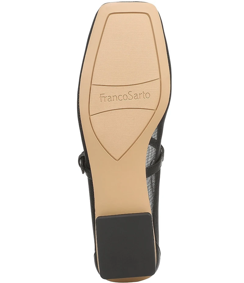 Franco Sarto Tinsley 7 Mesh Square Toe Mary Jane Flats
