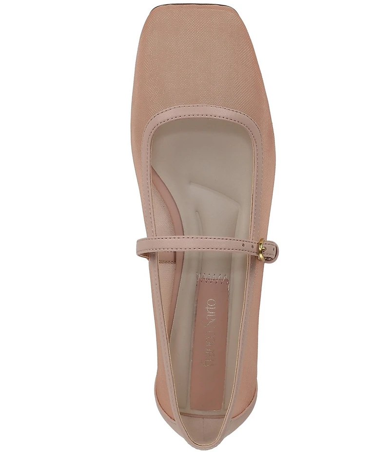 Franco Sarto Tinsley 7 Mesh Square Toe Mary Jane Flats