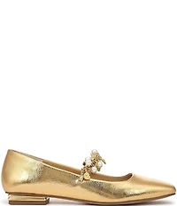 Franco Sarto Tinsley 8 Metallic Pearl Strap Mary Jane Flats