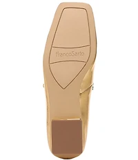 Franco Sarto Tinsley 8 Metallic Pearl Strap Mary Jane Flats