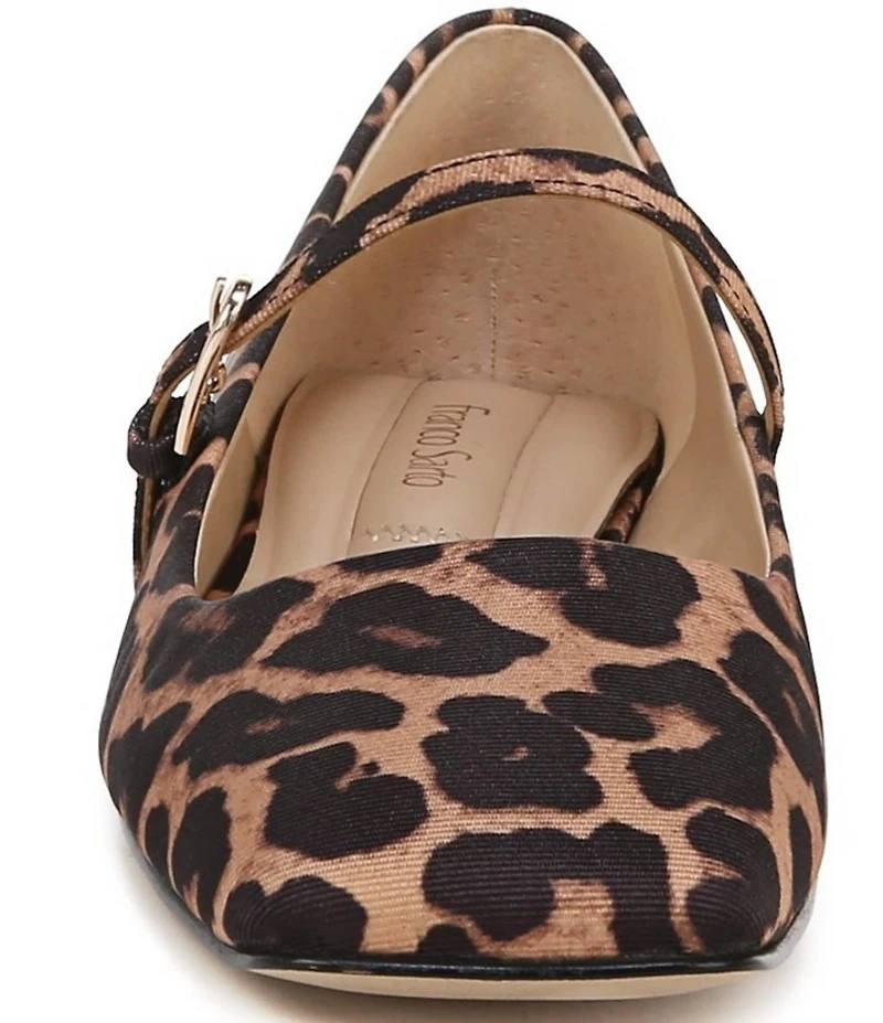 Franco Sarto Tinsley Leopard Print Mary Jane Ballet Flats