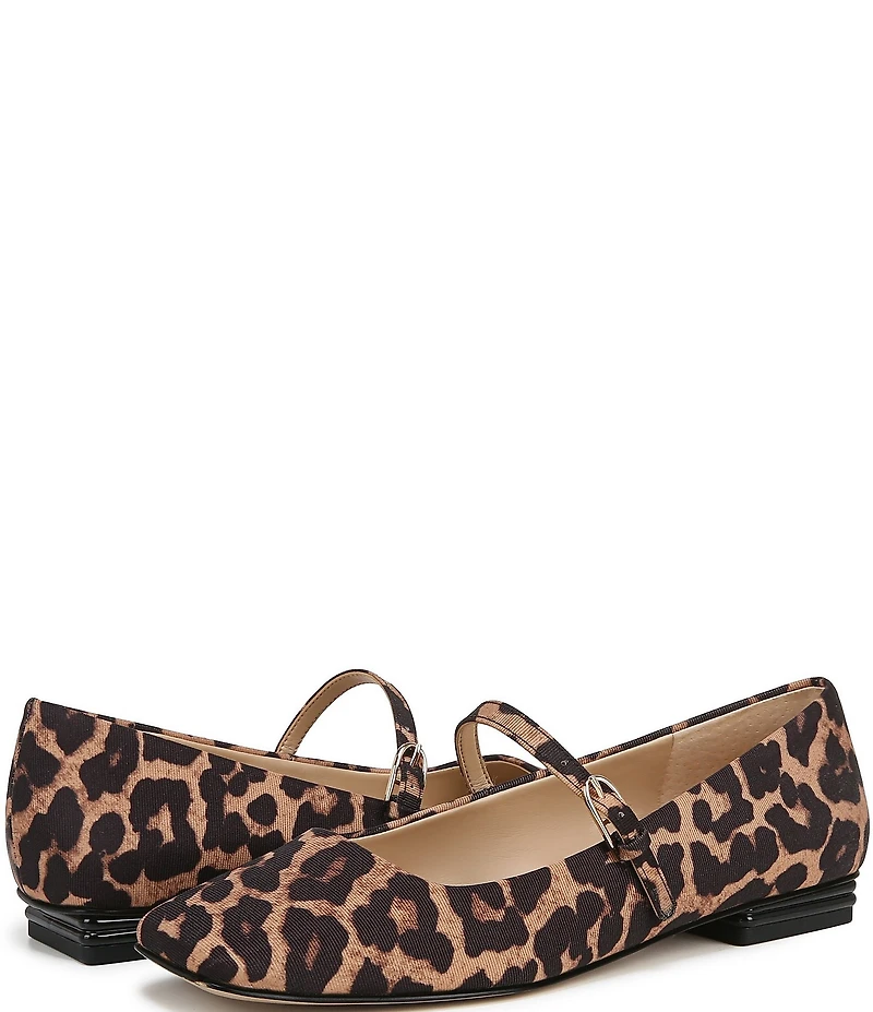 Franco Sarto Tinsley Leopard Print Mary Jane Ballet Flats