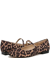 Franco Sarto Tinsley Leopard Print Mary Jane Ballet Flats