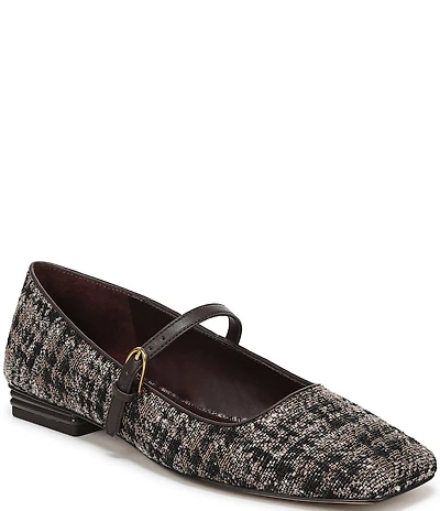 Franco Sarto Tinsley Plaid Square Toe Mary Jane Flats