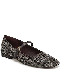Franco Sarto Tinsley Plaid Square Toe Mary Jane Flats
