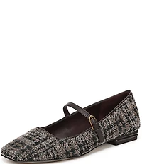 Franco Sarto Tinsley Plaid Square Toe Mary Jane Flats