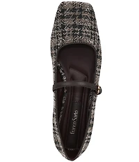 Franco Sarto Tinsley Plaid Square Toe Mary Jane Flats