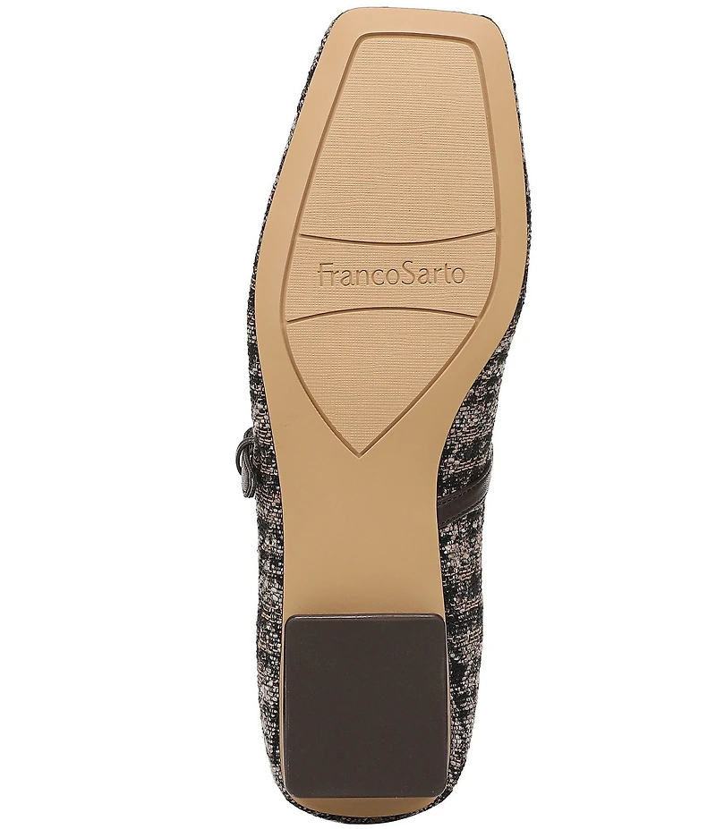 Franco Sarto Tinsley Plaid Square Toe Mary Jane Flats