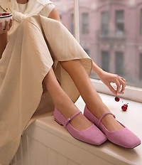 Franco Sarto Tinsley Suede Mary Jane Flats