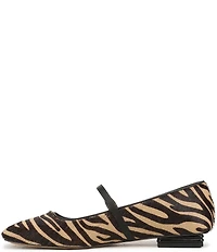 Franco Sarto Tinsley Zebra Print Calf Hair Square Toe Mary Jane Flats
