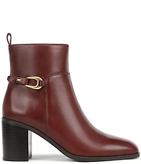 Franco Sarto Valya Leather Block Heel Booties