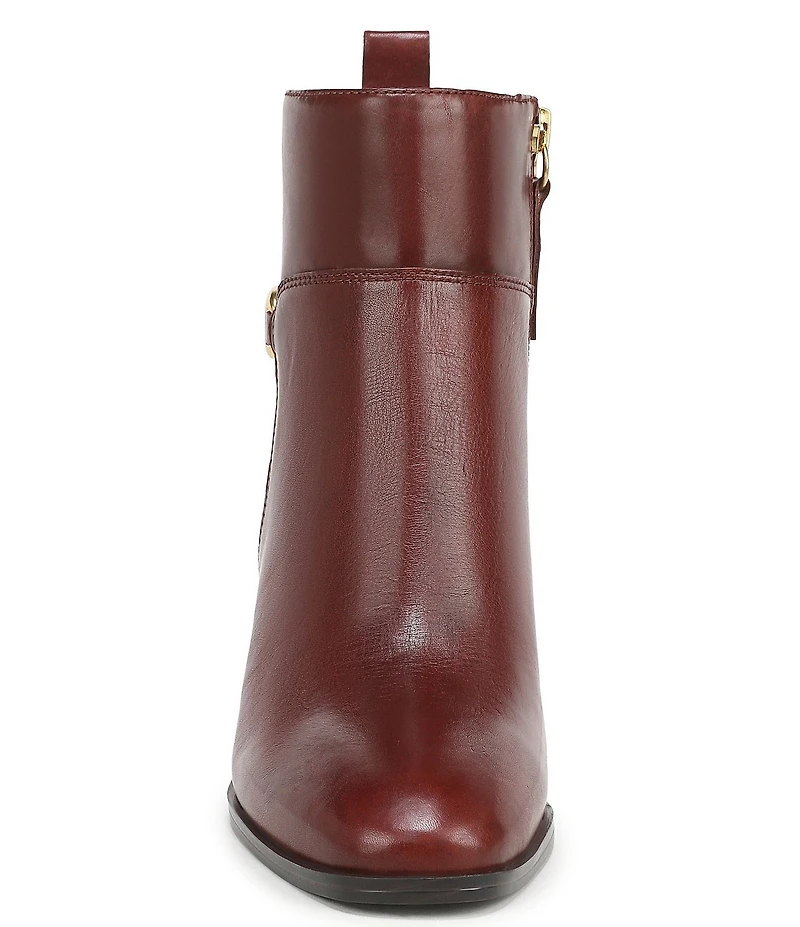 Franco Sarto Valya Leather Block Heel Booties