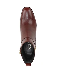 Franco Sarto Valya Leather Block Heel Booties