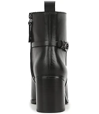 Franco Sarto Valya Leather Block Heel Booties